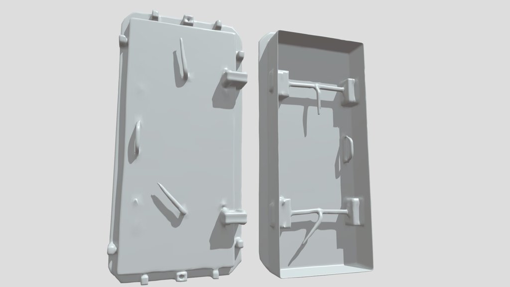 Industrial metal door panel