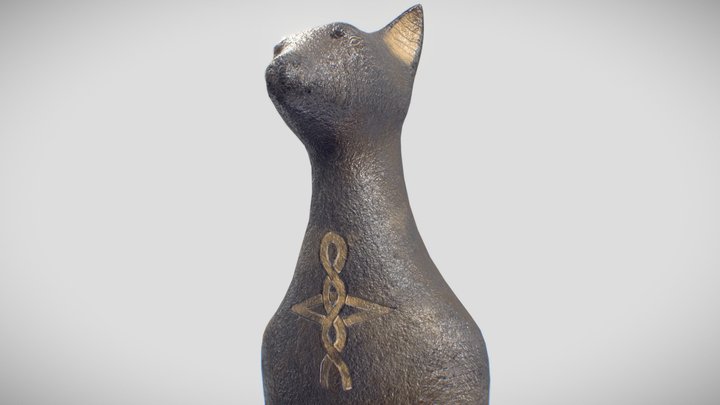 Egypt Cat Statue 3D Model