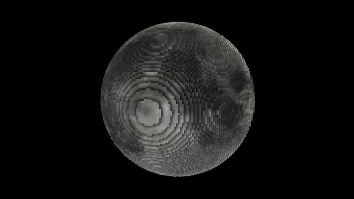 Minecraft Moon – Free 3D Model STL