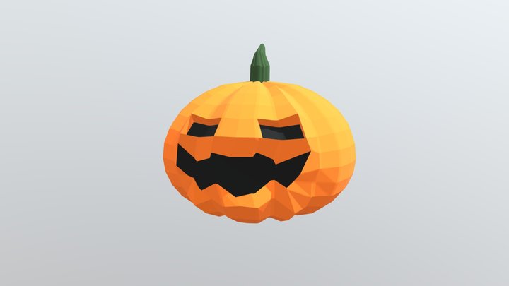 Lowpoly Halloween Pumpkin 3D Model