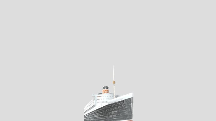 Rms Queen mary cunard line 3D Model