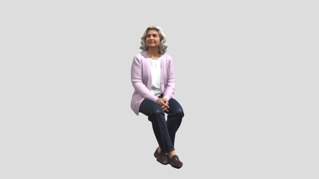 Lavender Cardigan Portrait