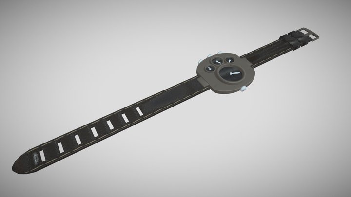 Open Wristwatch 3D Model