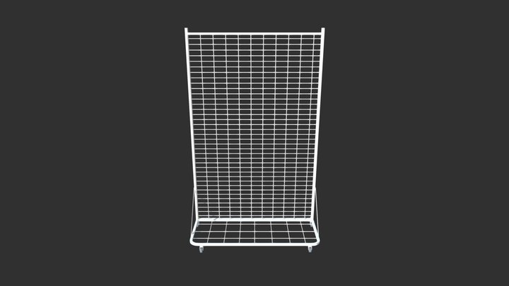Single sided Grid display stand 3D Model