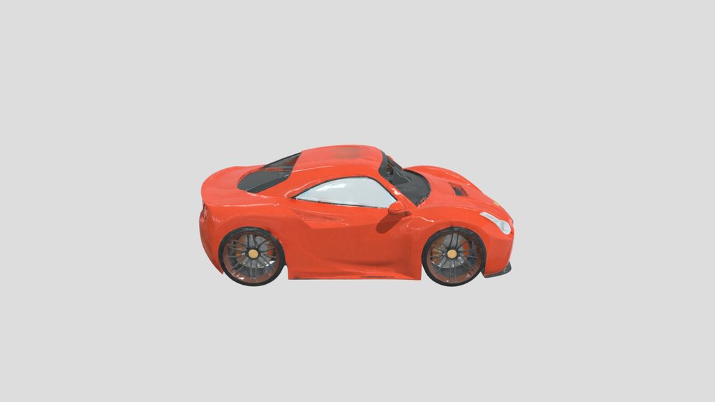 Red Ferrari 3d