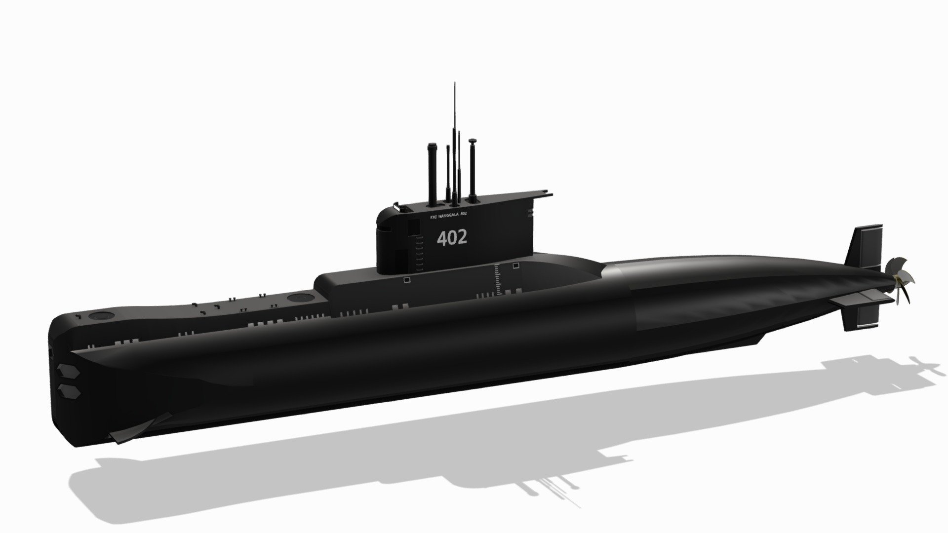 KRI Nanggala 402 - 3D model by NA3dmodel [fde2bab] - Sketchfab