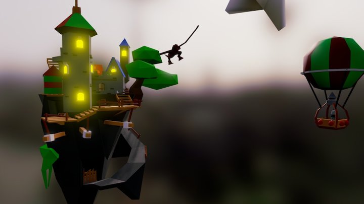 Sky land - #MedievalFantasyScene 3D Model