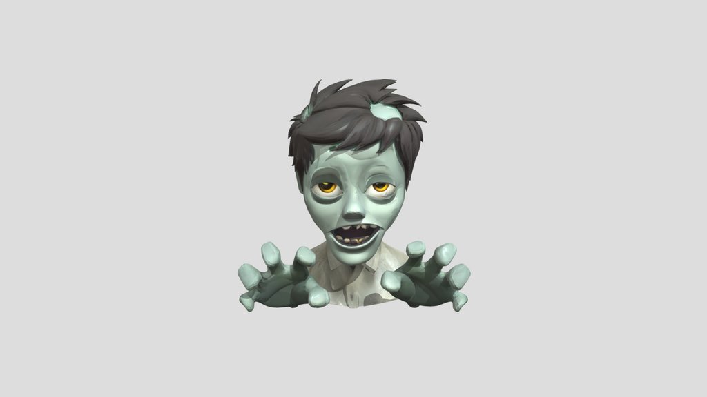 cartoon zombie character reaching forward