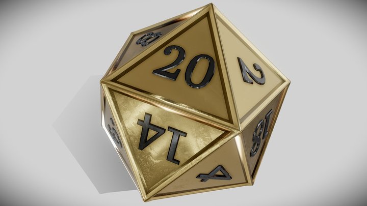 D20-Gold Edition [FREE] – Modelo 3D gratuito STL