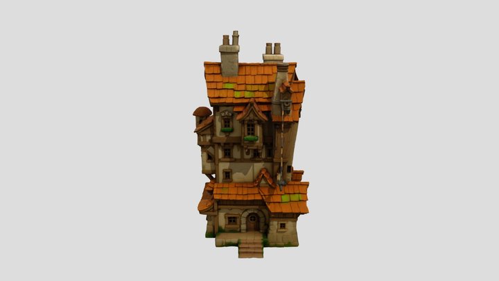 Whimsical Tower House – Modello 3D gratuito STL