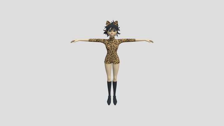 Noodle Gorillaz - Shots AR 3D Model