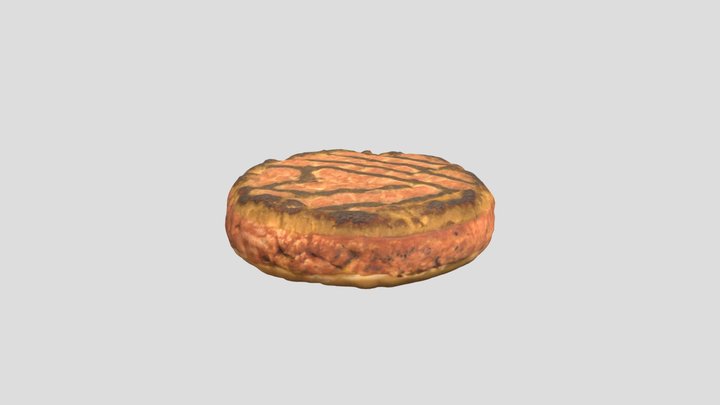 Cooked Burger Patty - meatball 3D Model