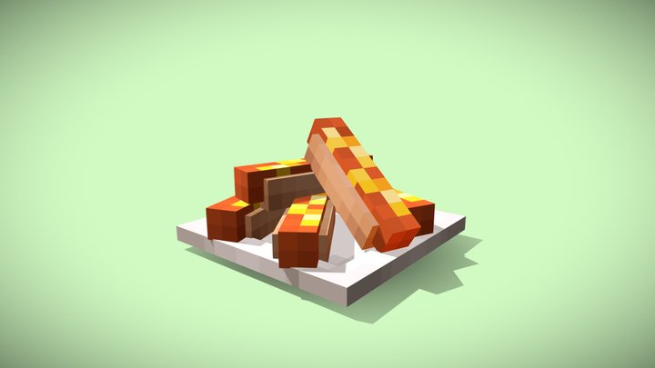 5 hotdogs 3D Model