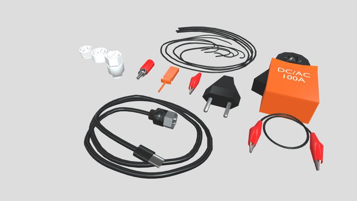 Connectors and Cables [assets lib] 3D Model