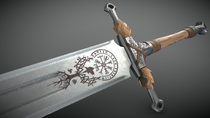 Sword Barbarian 3D Model