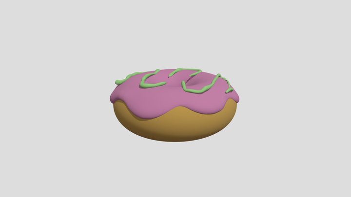 Donuts 3D simples colorido 3D Model