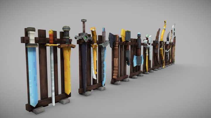 All my created weapons so far! 3D Model