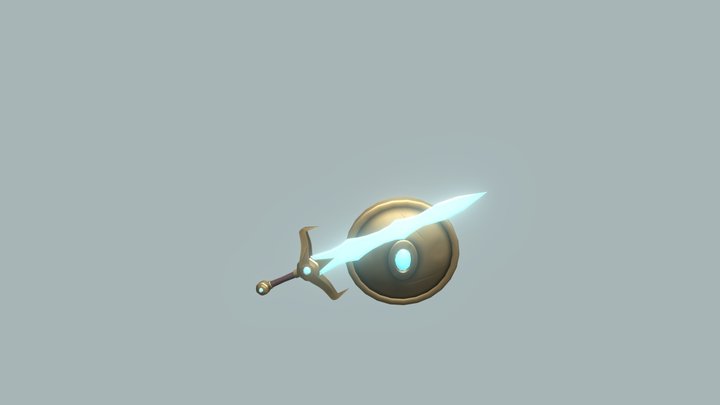 Holy Sword and Shield 3D Model