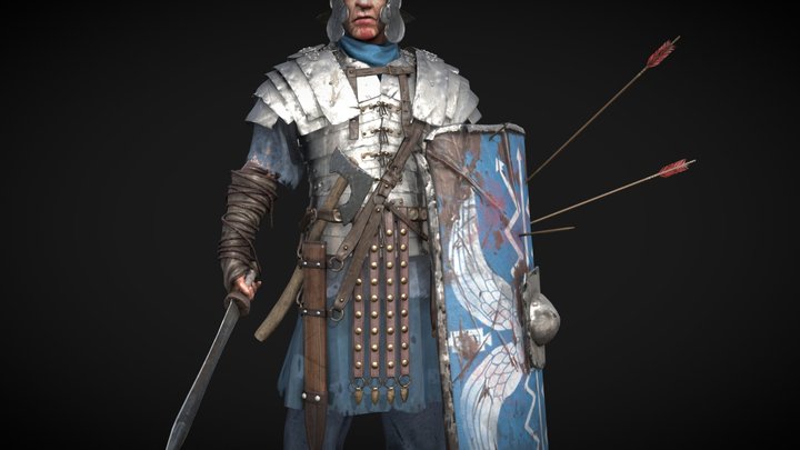 Roman warrior, legionary soldier 3D Model