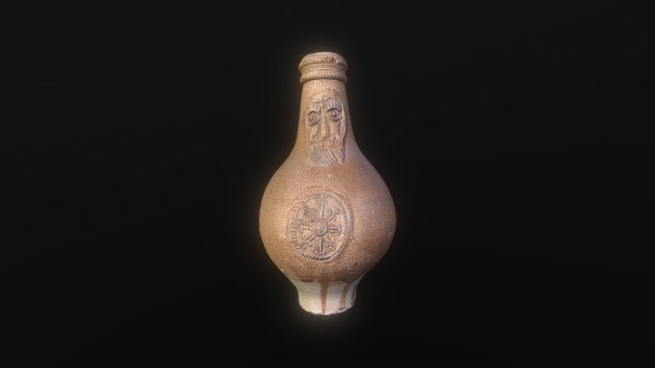 17th Century Bellarmine (or Bartmann) Jug 3D Model