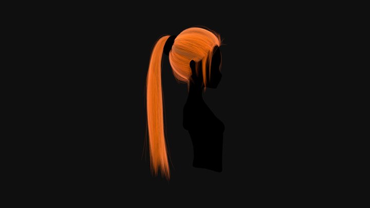 Long Hair Style 1.1.1 3D Model