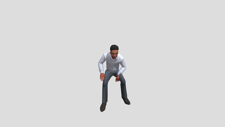 Woman Texting While Standing_Kinstyuri 3D Model