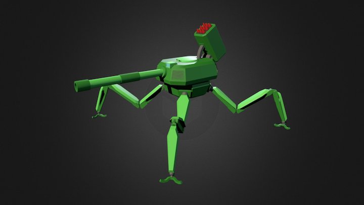 Toy Spider Tank 3D Model