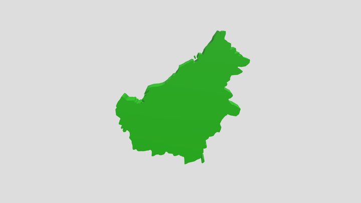 Pulau Kalimantan 3D Model
