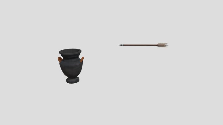 arrow and pot 3D Model