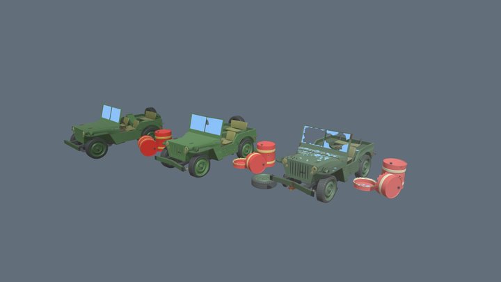Jeep Willys MB (XYZ-School Homework) 3D Model
