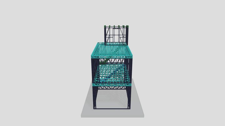 Гараж - 3 этажа (панор окна) 3D Model