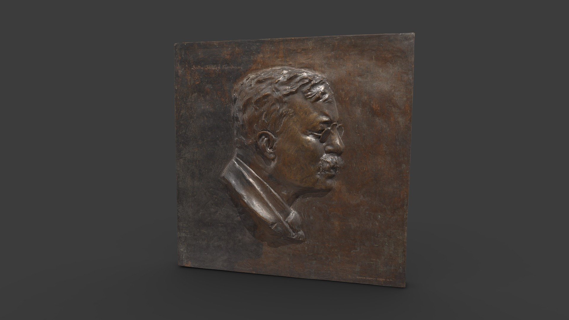 Theodore Roosevelt Bronze Relief