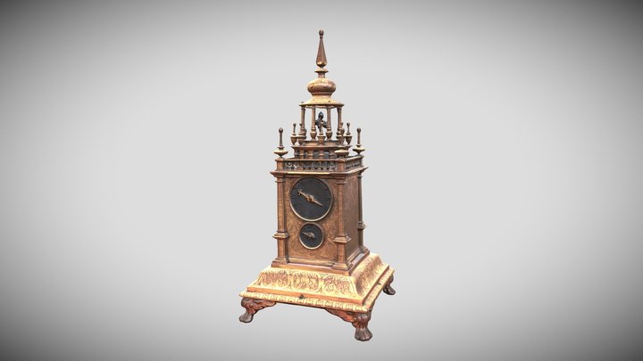 Torenvormige vergulde tafelklok – Modelo 3D gratuito STL