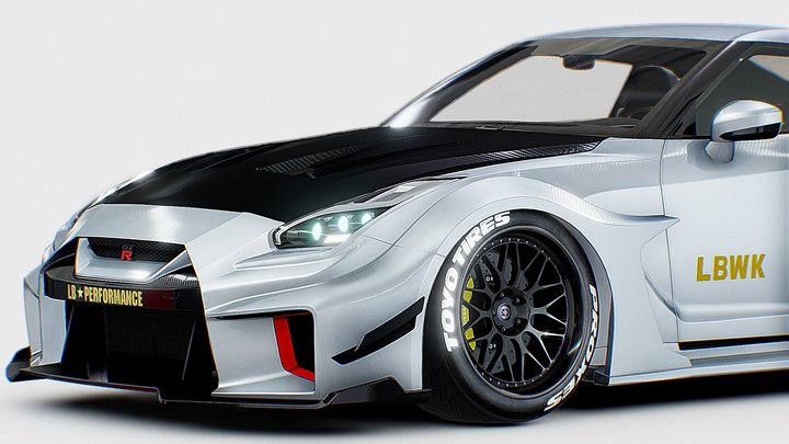 Nissan GTR35 LB-Silhouette | www.vecarz.com – Modèle 3D gratuit STL