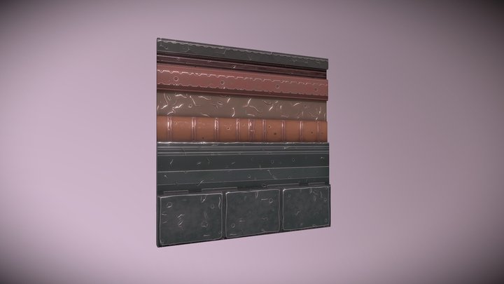 Trim sheet wall (Aroura) 3D Model