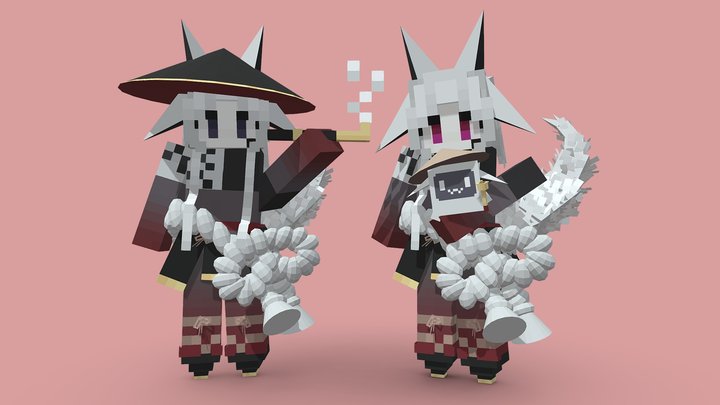 DyaRikku (Minecraft Skin Model) 3D Model