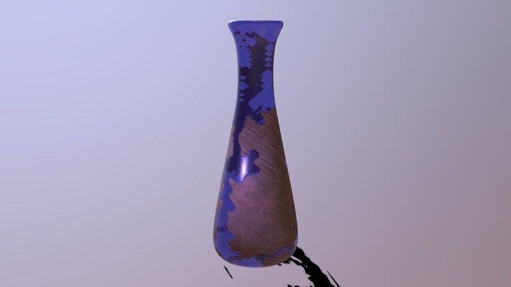 Wood and Resin Vase 3D Model