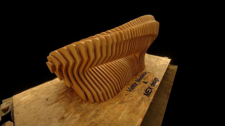 Parametric bench by Victor Meshkov & Meh Design 3D Model