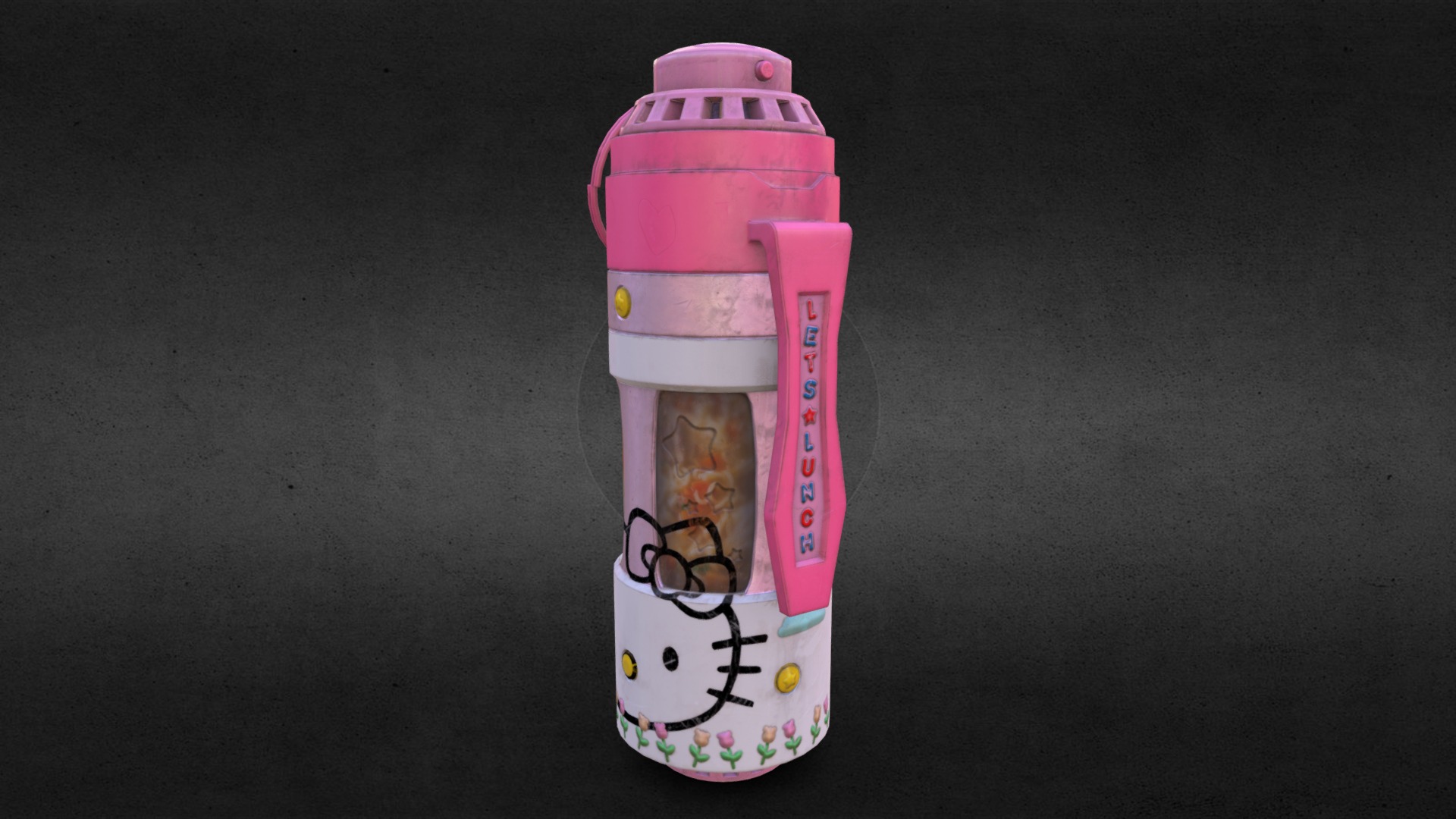 Hello Kitty Soup Thermos Grenade Polycount Download Free 3D model by zhixson [fe00f7c