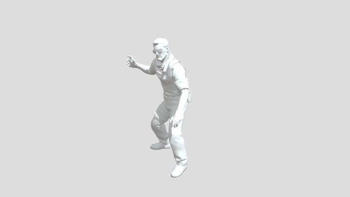 Standing 2H Magic Attack 01 3D Model