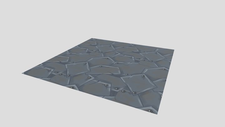 Seamless Metal Texture 3D Model