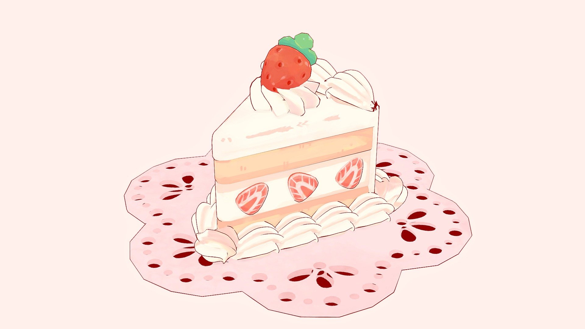 Strawberry ShortCake - Buy Royalty Free 3D model by IceCream Gan ...