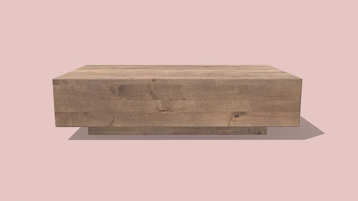 Coffee table 006 - Hazel oak 3D Model