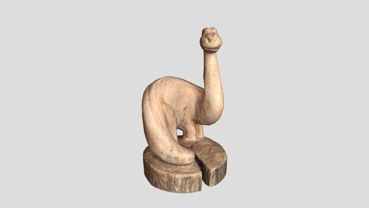 Carved Dinosaur (photogrammetry) 3D Model