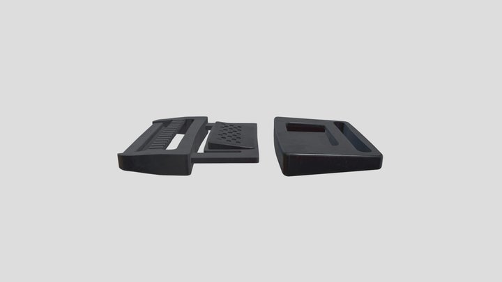 Plastic Center Release Buckle 3D Model 3D Model
