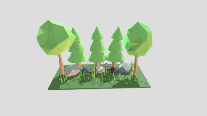 Lowpoly outside 3D Model