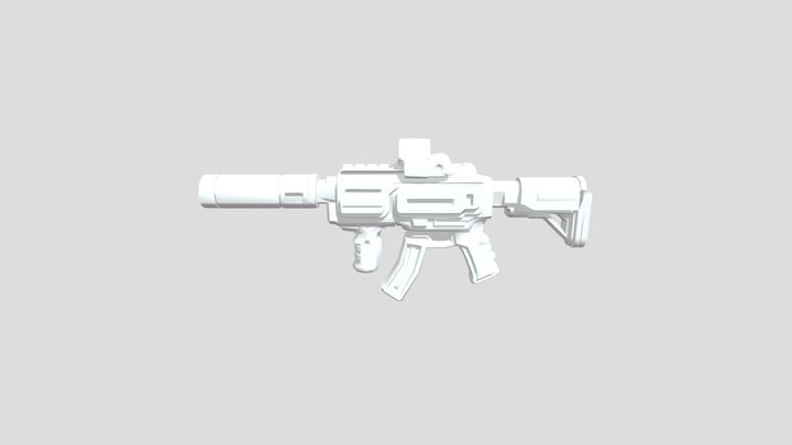 Neon Phantom SMG 3D Model