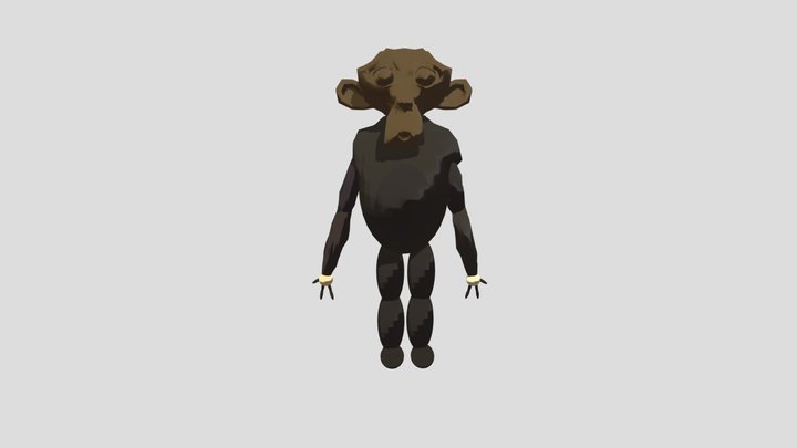Monkey Rigged WITH LEGS 3D Model