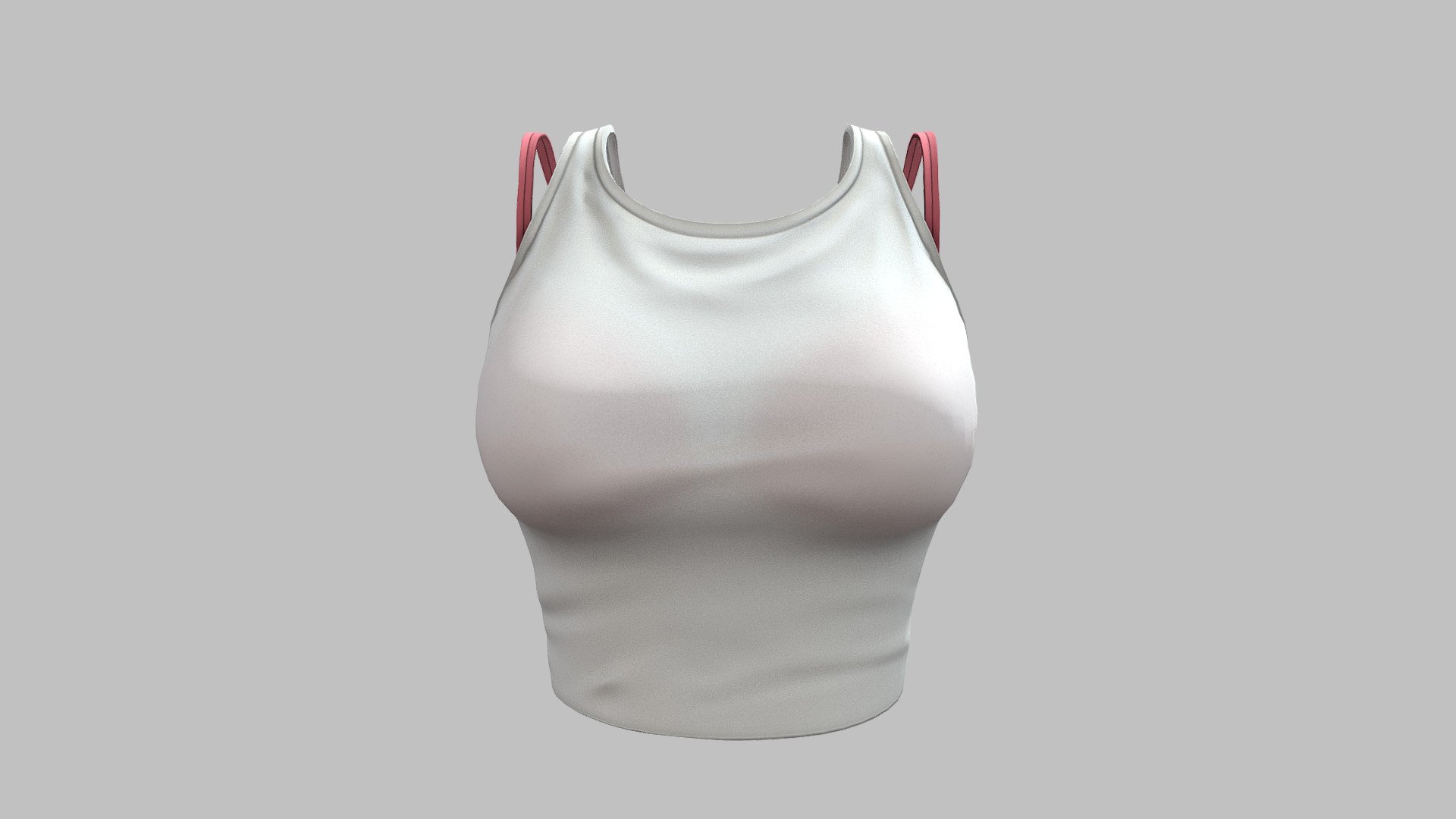 Female See Through Sleeveless Crop Top - Buy Royalty Free 3D model by ...