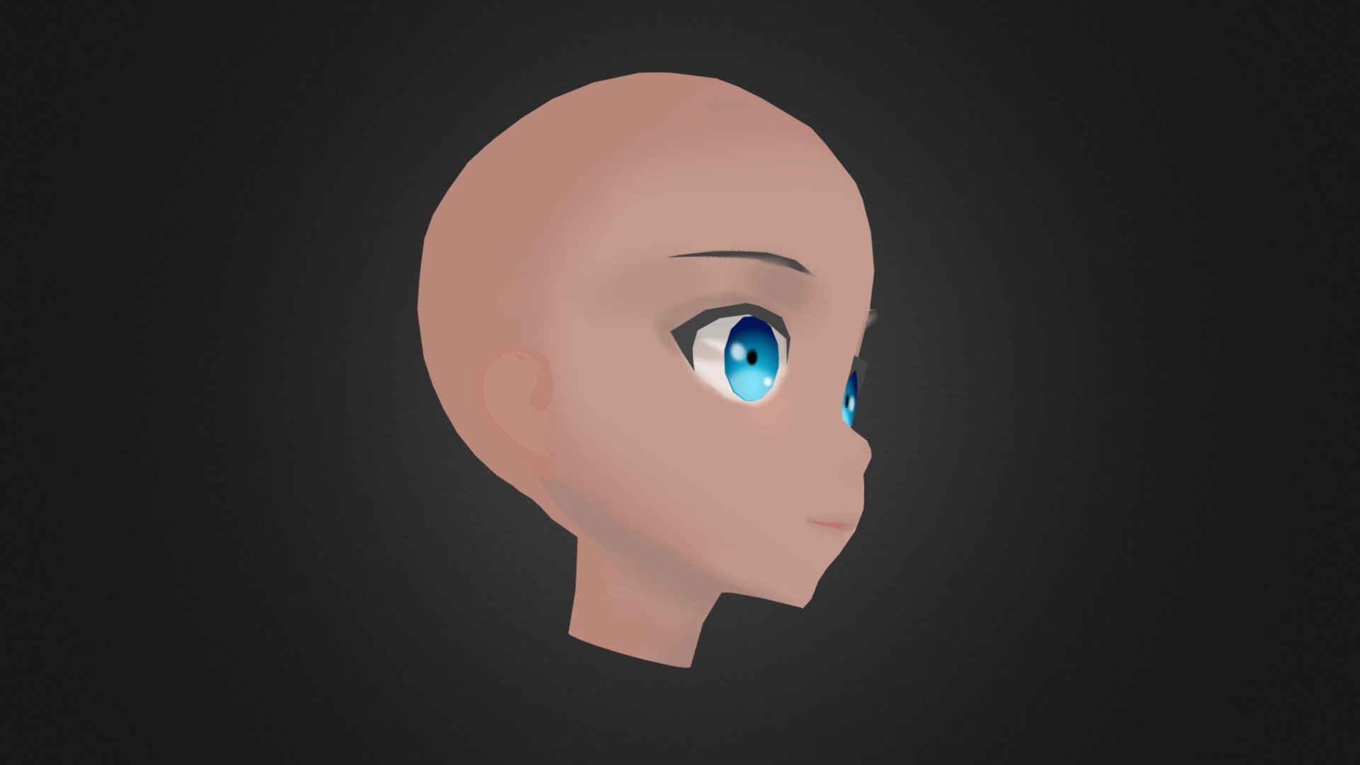 Anime head - Download Free 3D model by DaGreen (@DuskFallSalival ...